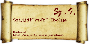 Szijjártó Ibolya névjegykártya
