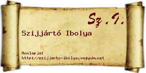 Szijjártó Ibolya névjegykártya