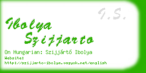 ibolya szijjarto business card